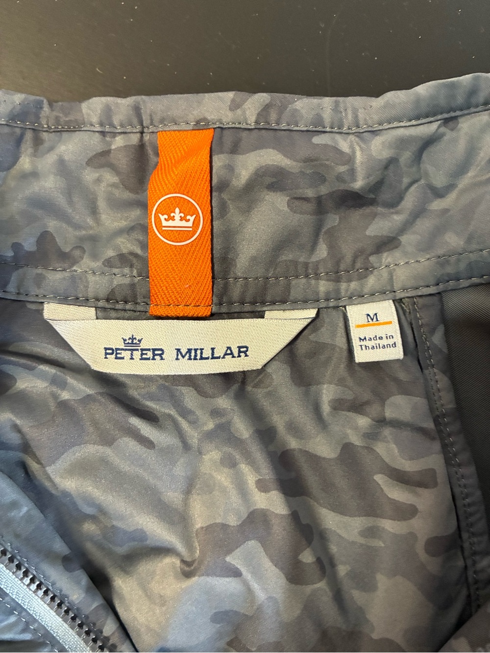 Peter Millar Gray Camo-Panel Half-Zip Pullover Jacket - Picture 4 of 5